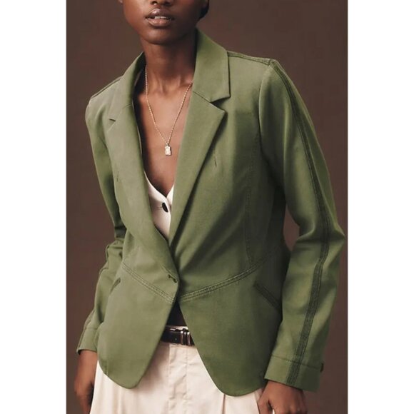 Marrakech by Anthropologie Moss Green Knit Blazer - Picture 1 of 10